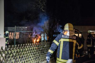 Waiblingen: Schuppen brannte in voller Ausdehnung